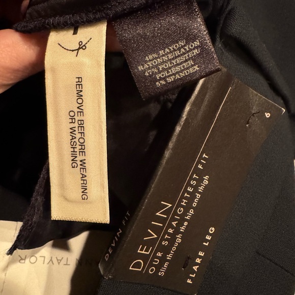 NWT Ann Taylor Devin Trousers, Navy, Size 6 - Picture 10 of 10